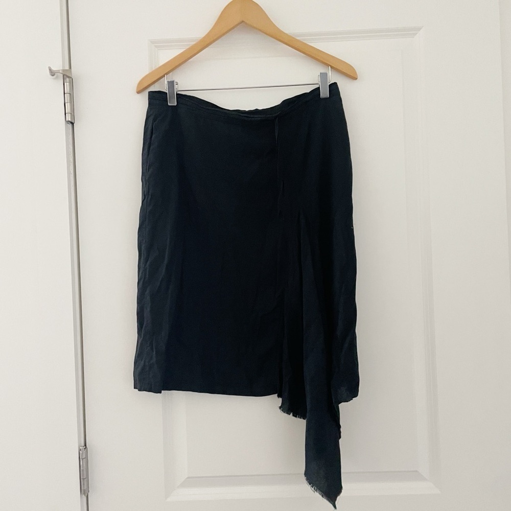 Hannoh Wessel Asymmetrical Cotton Lagenlook Skirt Neutral